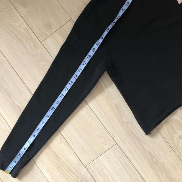 Peace Collective Raw Hem Cropped TO Toronto Black Fleece Sweatshirt Size S - Picture 10 of 10